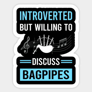 Introverted Bagpipe Bagpipes Bagpiper Sticker